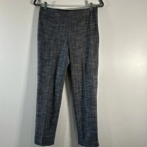 Navy and WhiteTweed Side Zip Career Pants Talbots Size 4 Petite